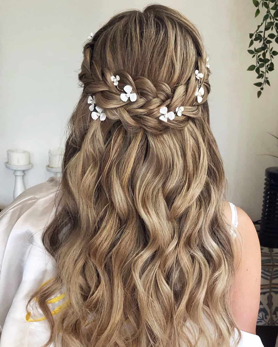 Half Up Braided Wedding Hair