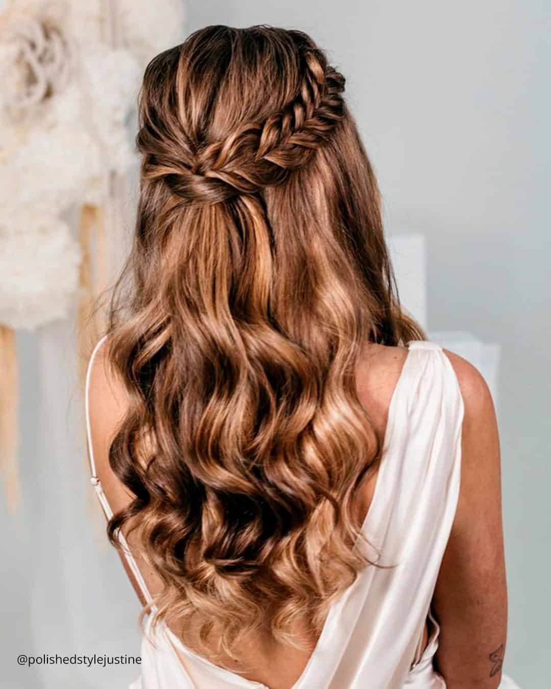 Half Up Braided Wedding Hair