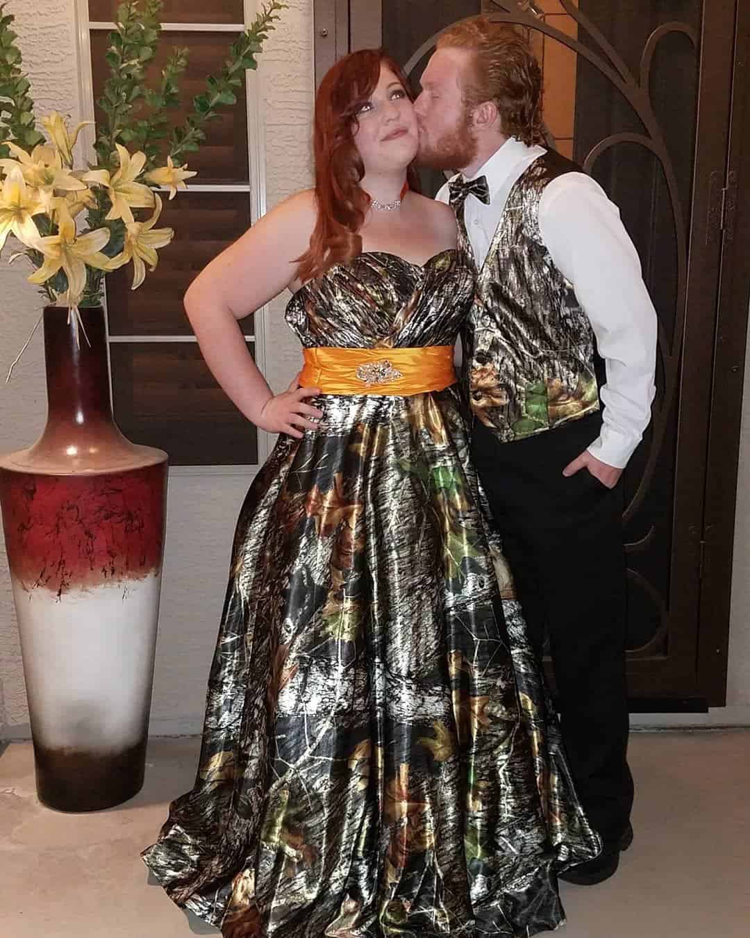Orange Camo Wedding Dresses