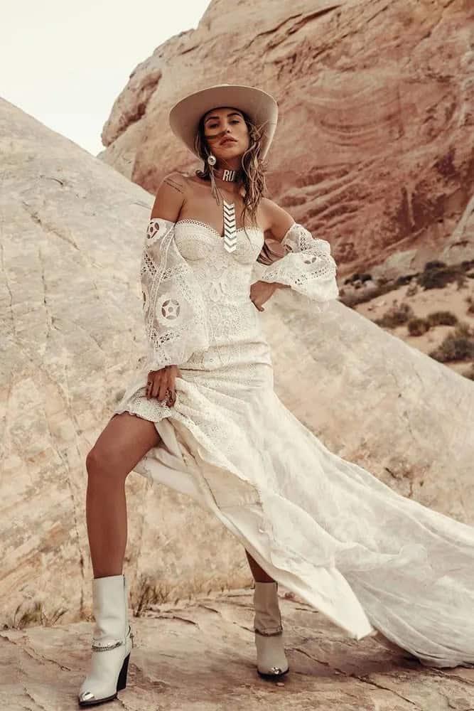 Wedding Dresses With Bride Boots