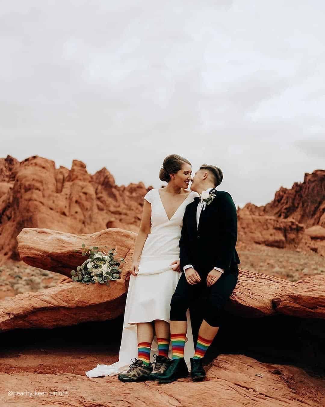 Rainbow Socks – Lesbian Wedding Outfits