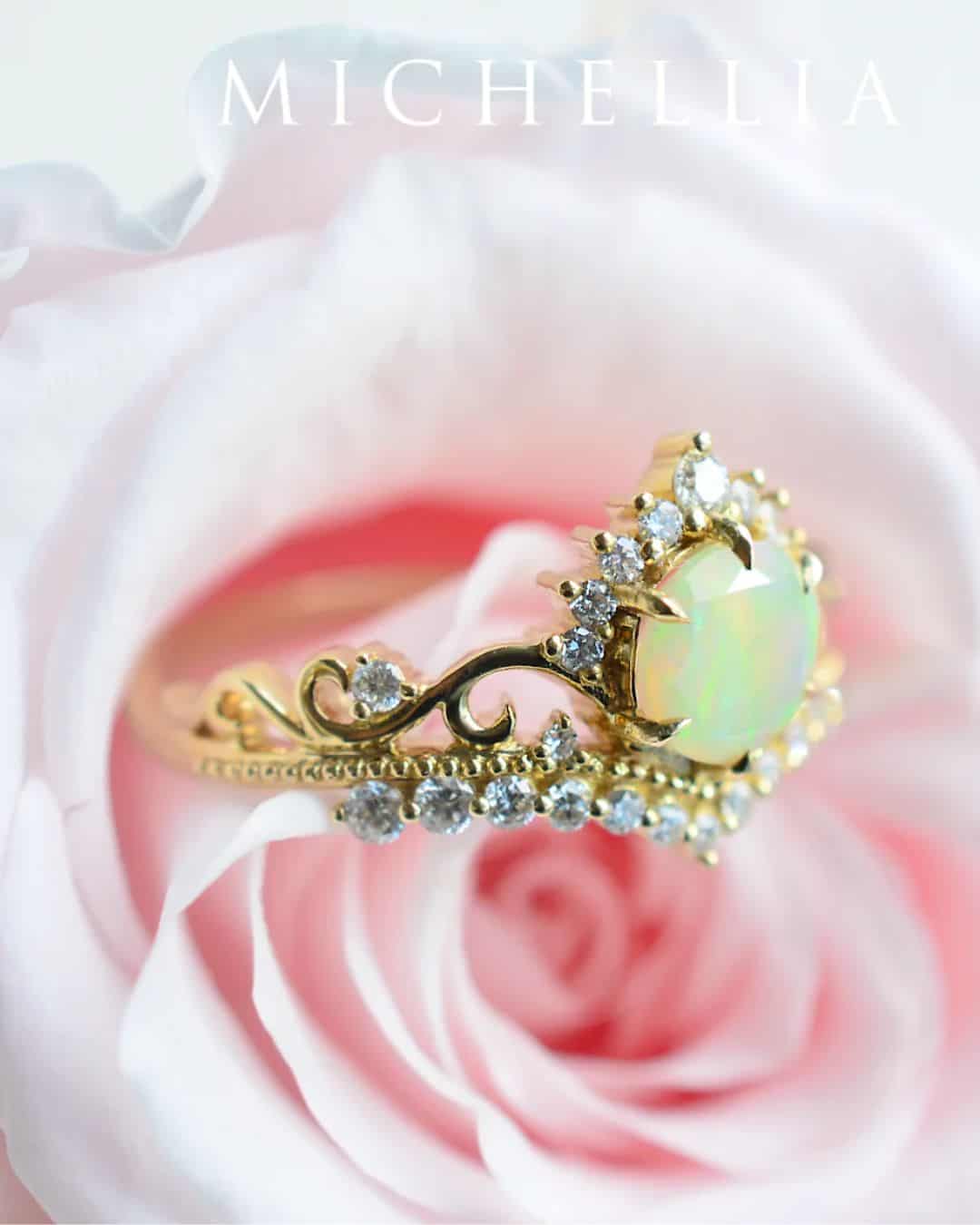 Opal Rings In Vintage Style