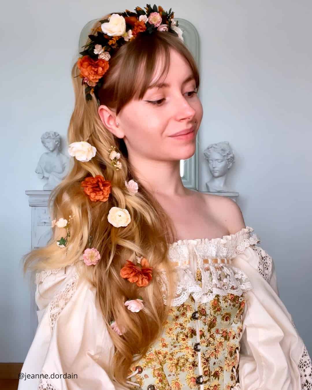 Long Hair Fall Wedding Hairstyles