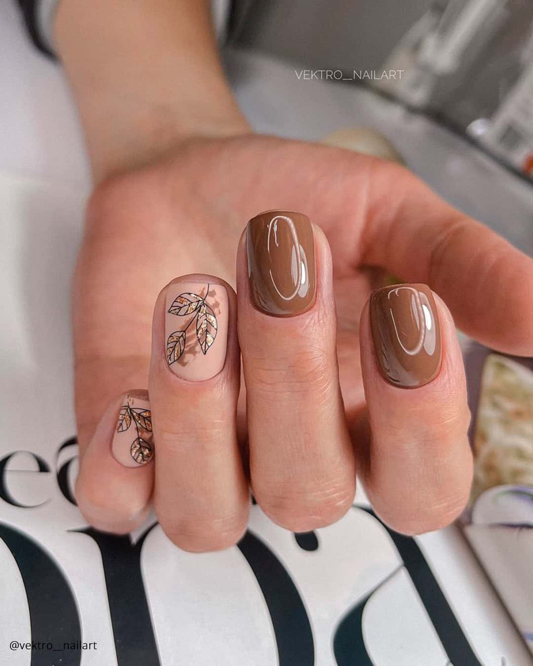Perfect Autumn Palette for Wedding Nails