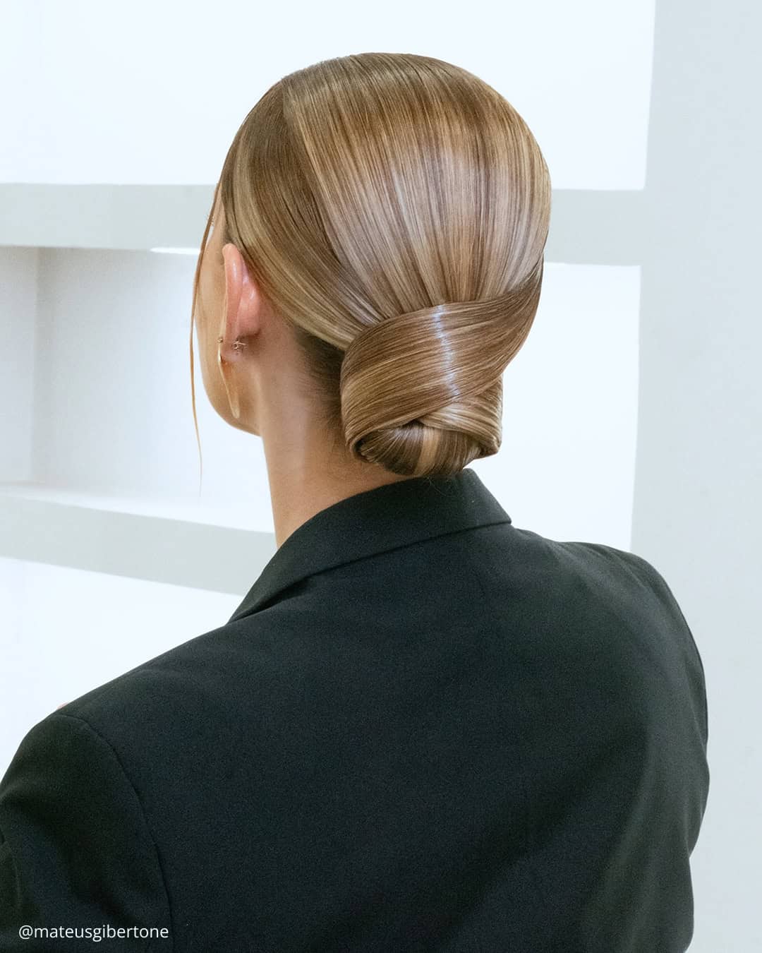 Sleek Low Bun Wedding Hair