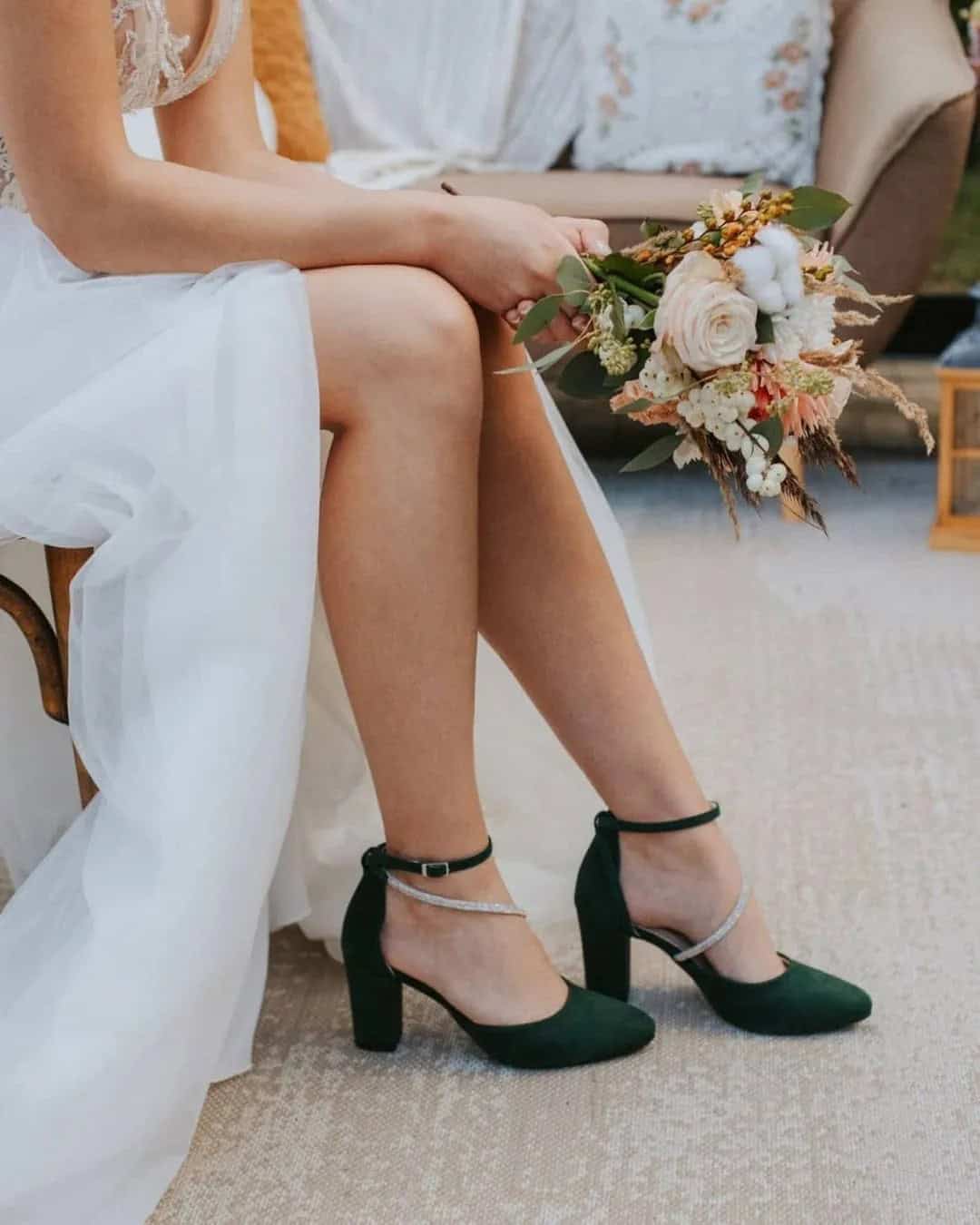 Flat Green Wedding Shoes
