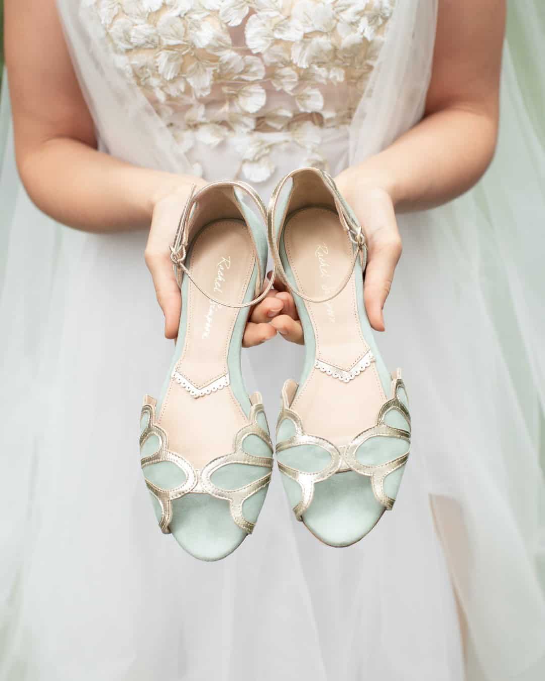 Green Velvet Shoes Wedding