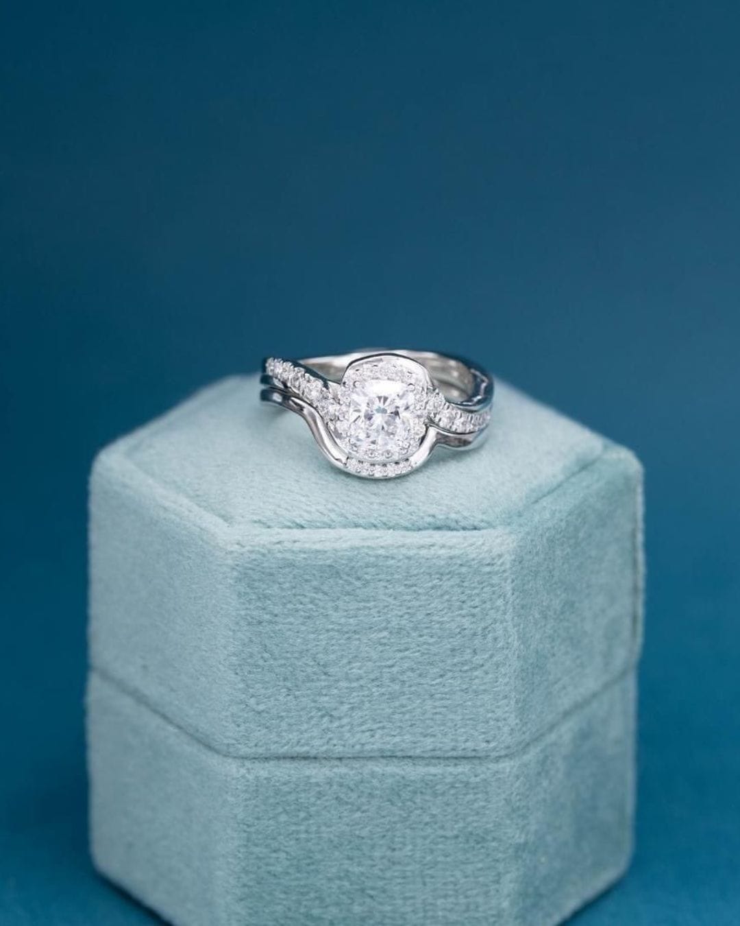 Halo Engagement Rings With Gemstones