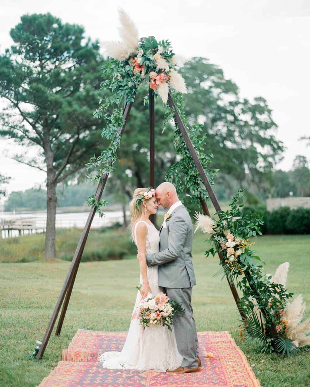 Bright Hippie Wedding Backdrop Ideas