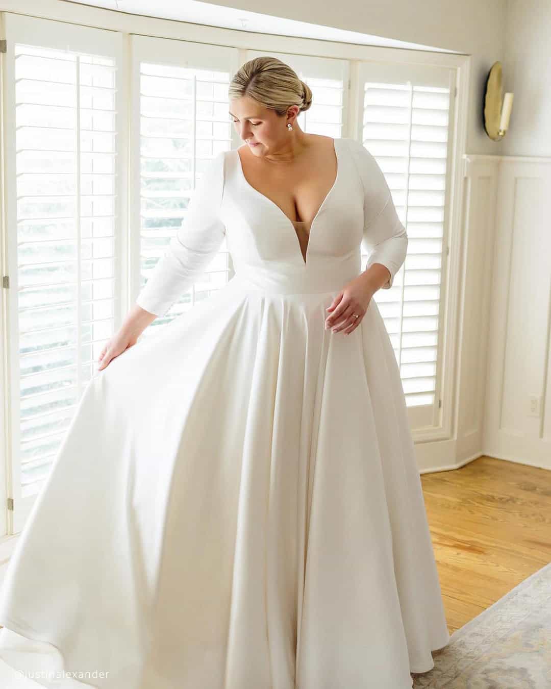 Plus Size Long Sleeve Wedding Dresses