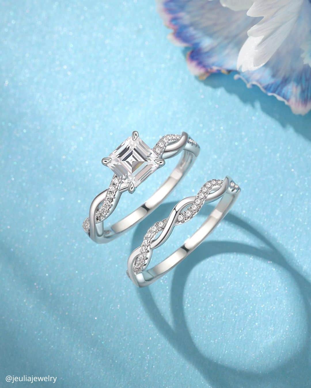 Princess Cut Diamond Rings In Set