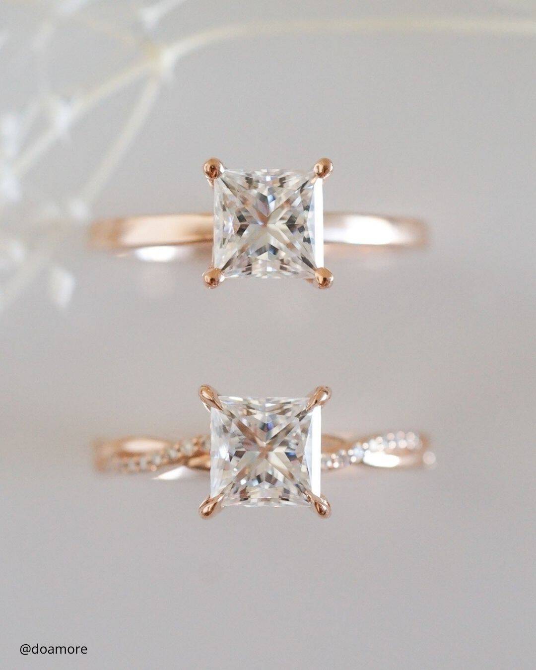 Simple Engagement Rings With Princess Cut Diamond