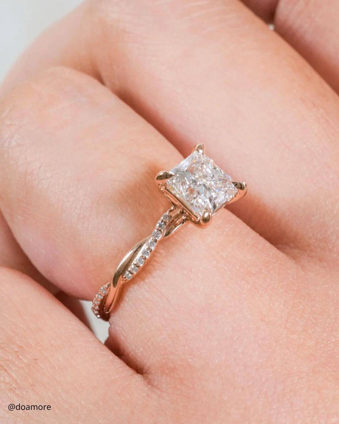 Princess Cut Solitaire Engagement Rings