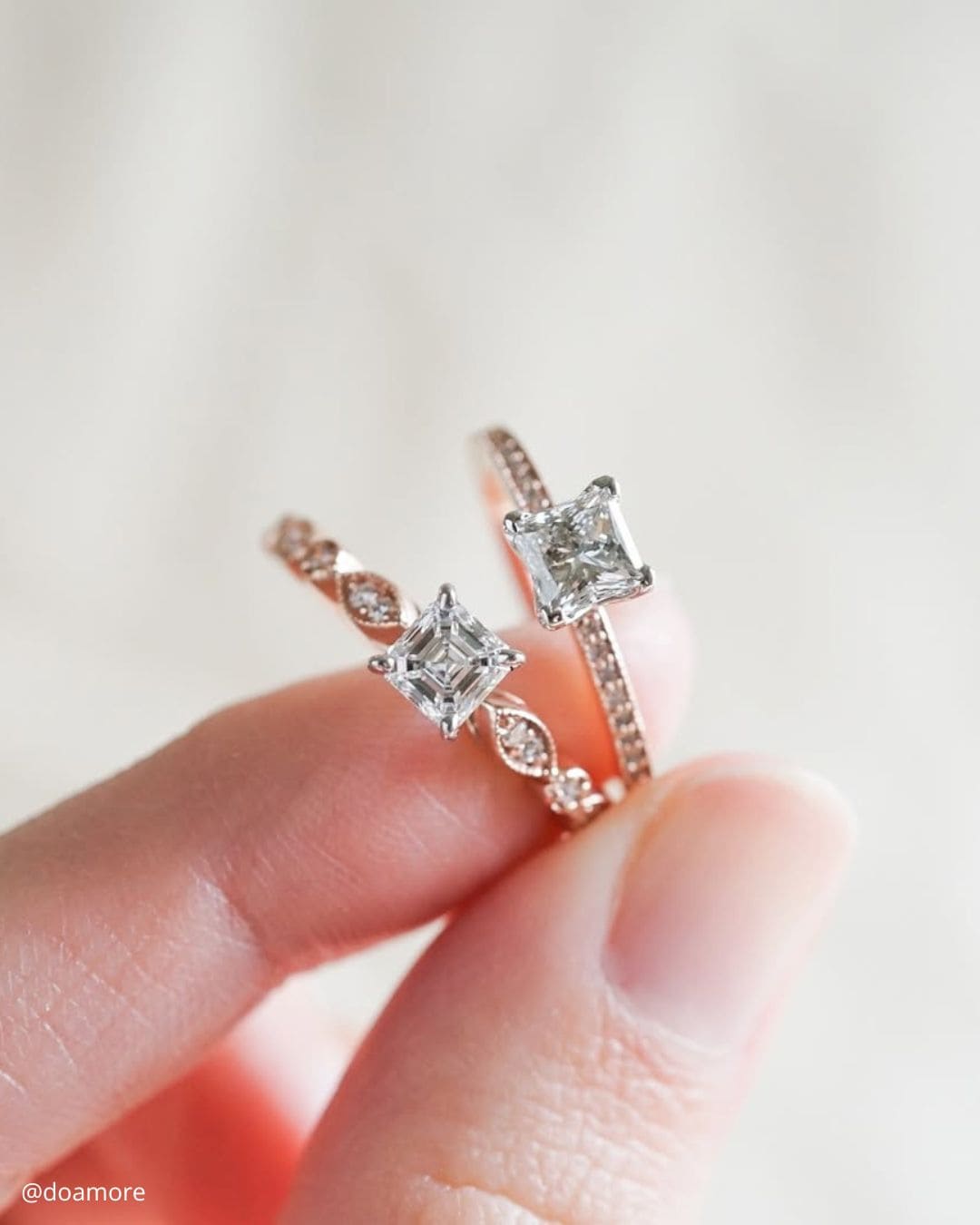 Unique And Modern Princess Cut Rings