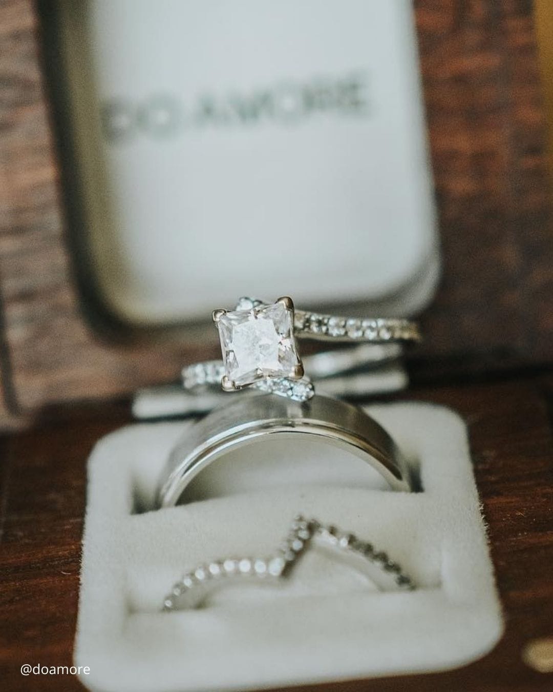 Princess Cut Diamond Rings In Set