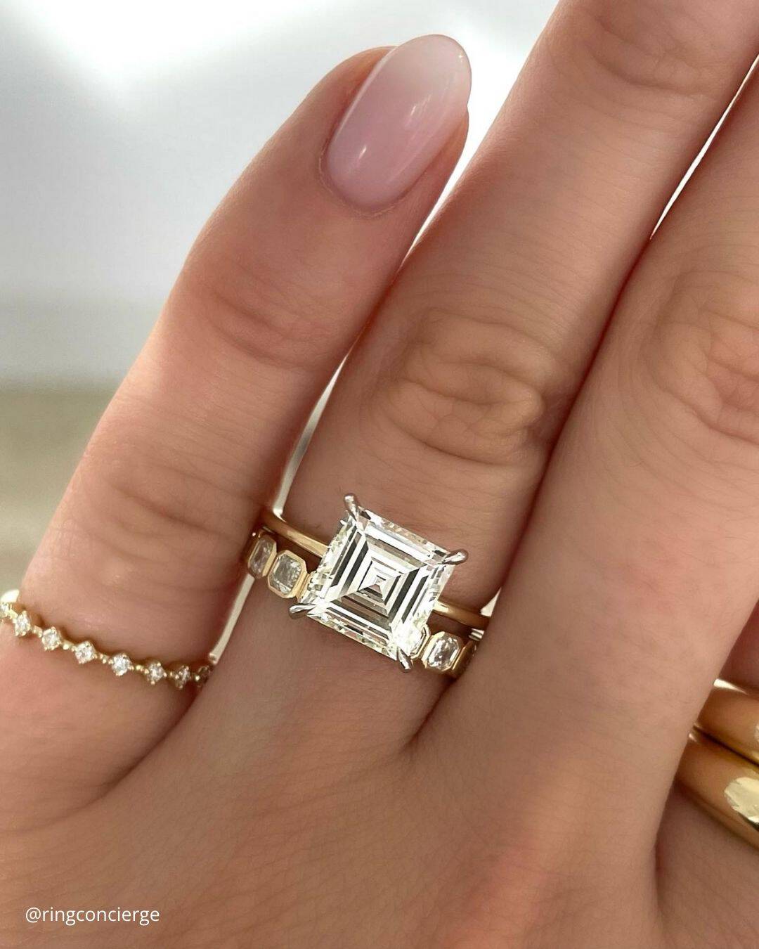 Princess Cut Diamond Rings In Set