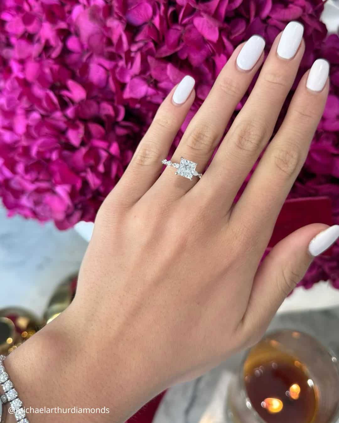 Simple Engagement Rings With Princess Cut Diamond
