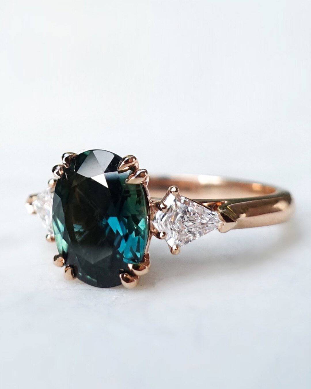 Unique Rose Gold Engagement Rings With Gems