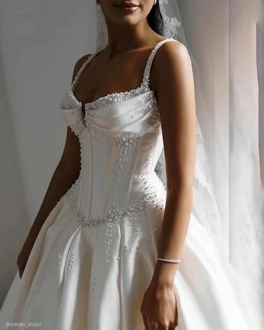 Ball Gown Diamond Cinderella Wedding Dresses