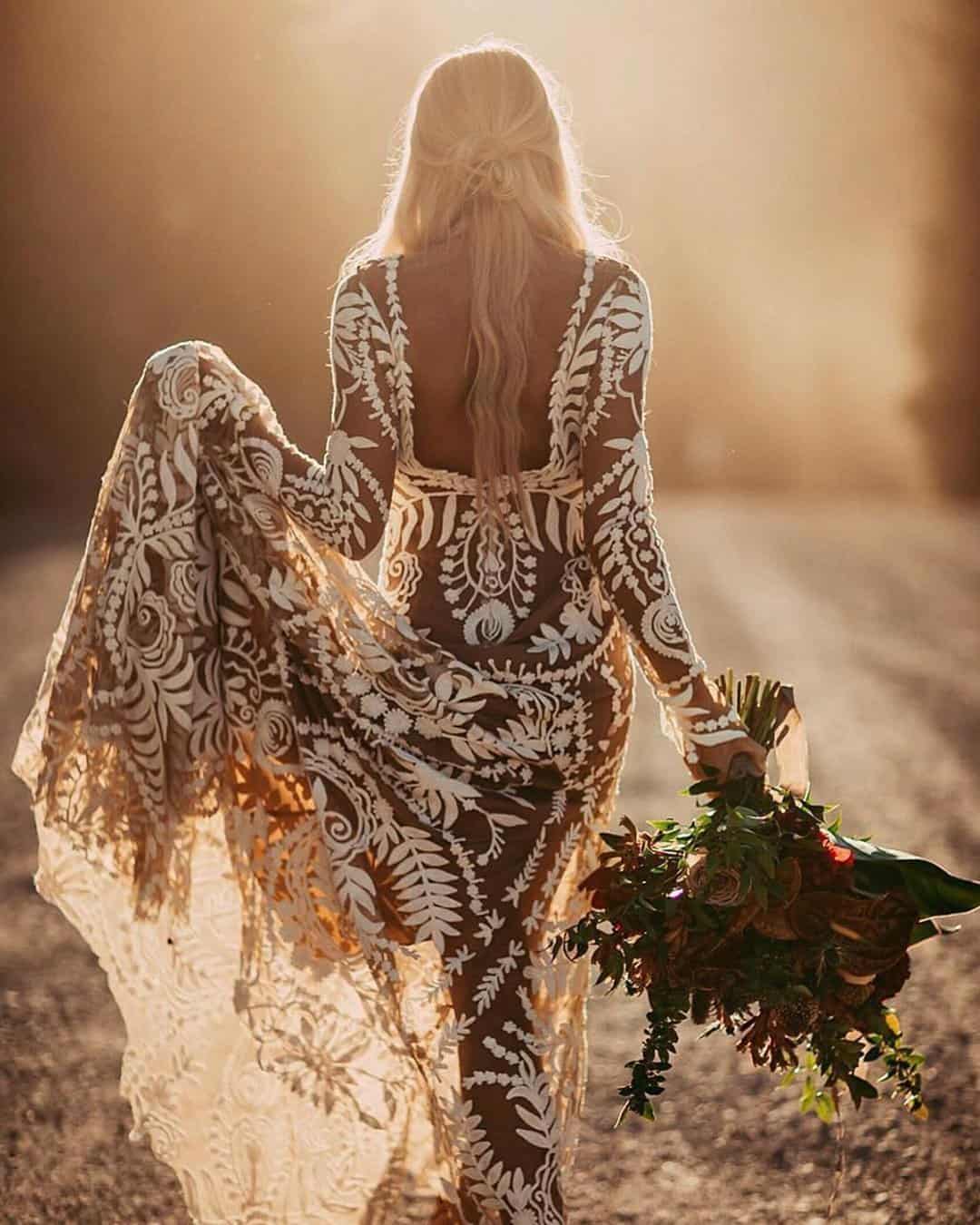 Boho Wedding Dresses With Sleeves