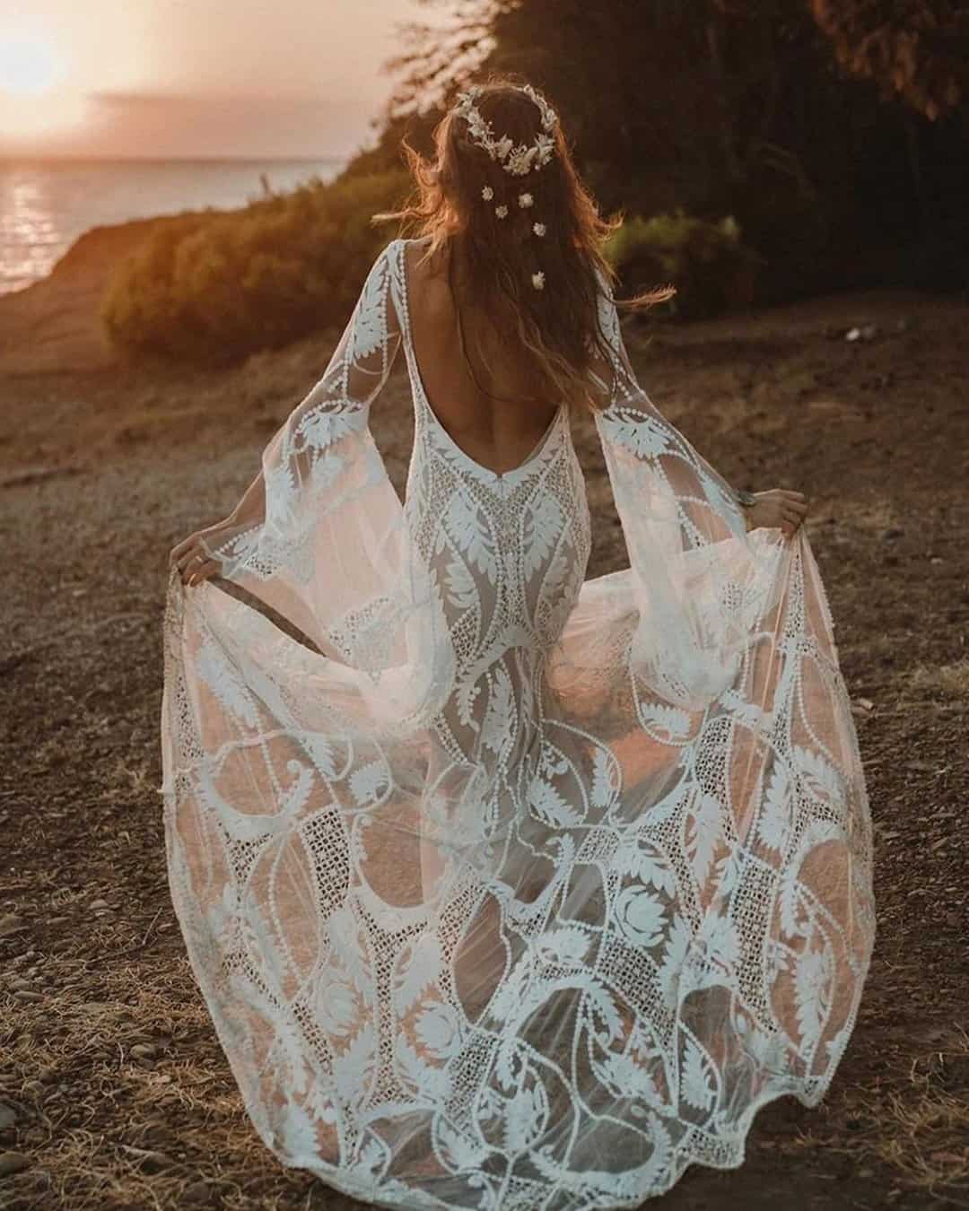 Boho Wedding Dresses With Sleeves