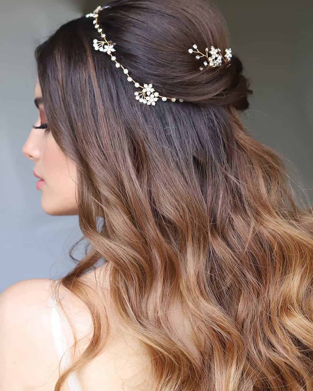 Wedding Hair Down With Headband