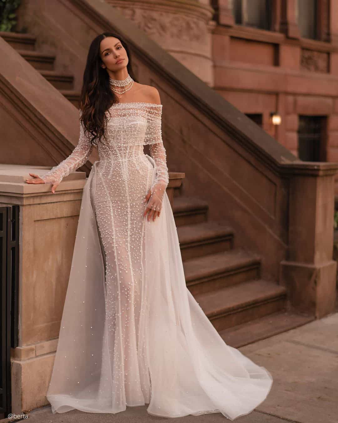 Off The Shoulder Long Sleeve Wedding Dresses