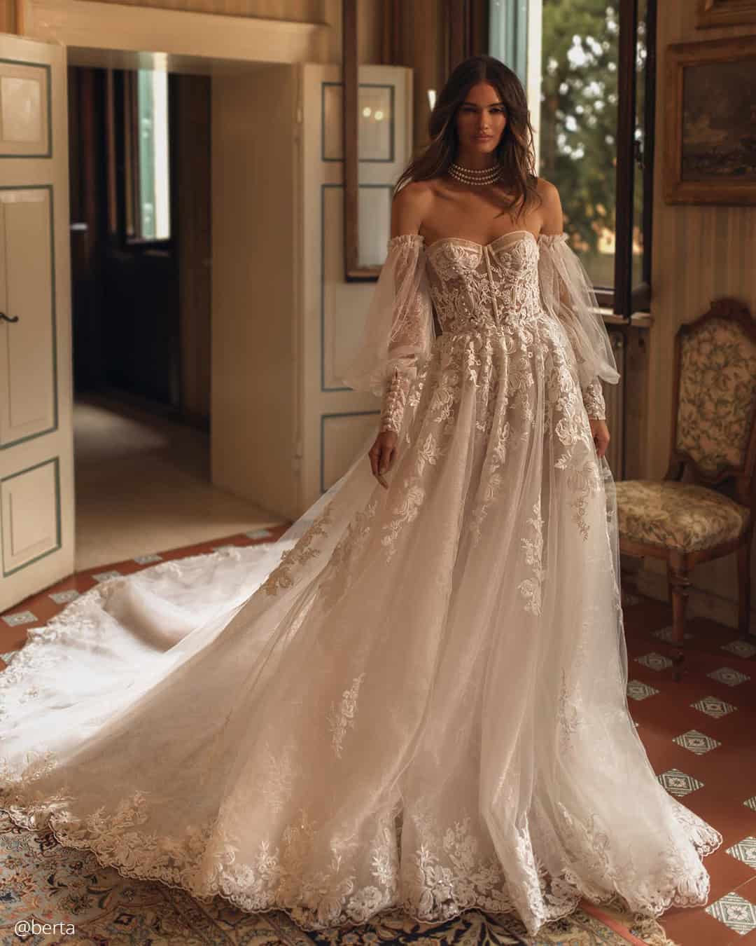 A Line Off The Shoulder Wedding Dresses