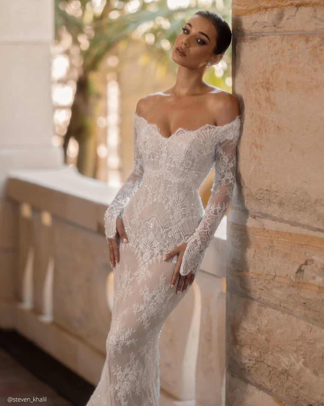 Vintage Off Shoulder Wedding Gowns