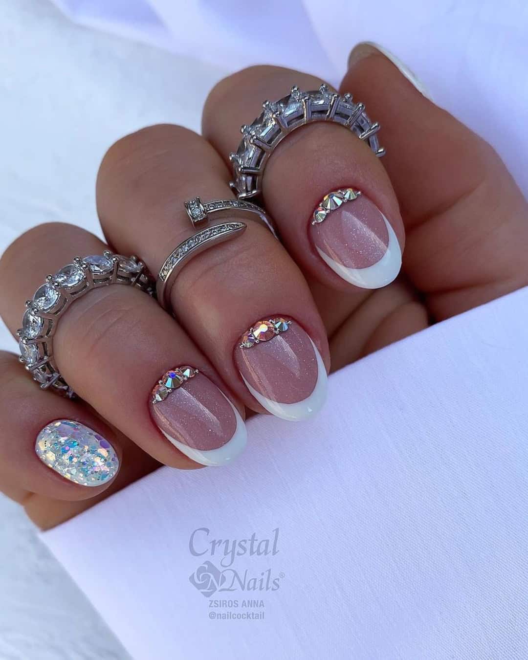 Designs for Short Wedding Nails