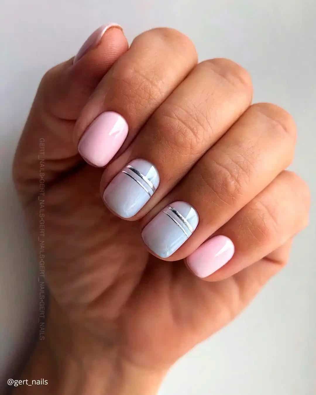 Simple Short Wedding Nails