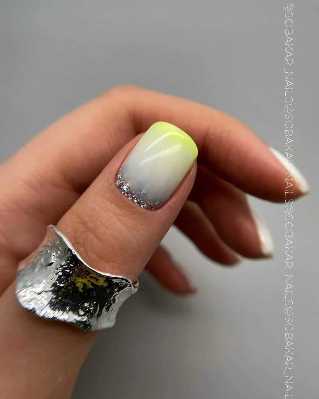 Glitter Wedding Nails