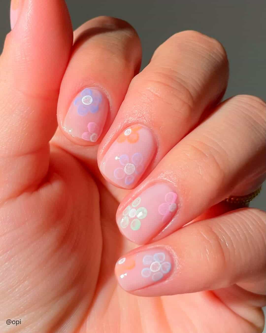 Cute Short Wedding Nails