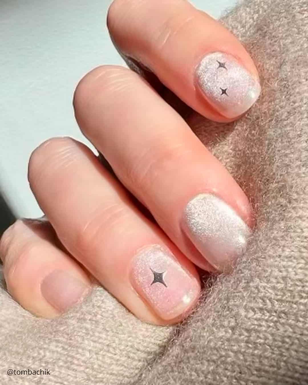 Cute Short Wedding Nails