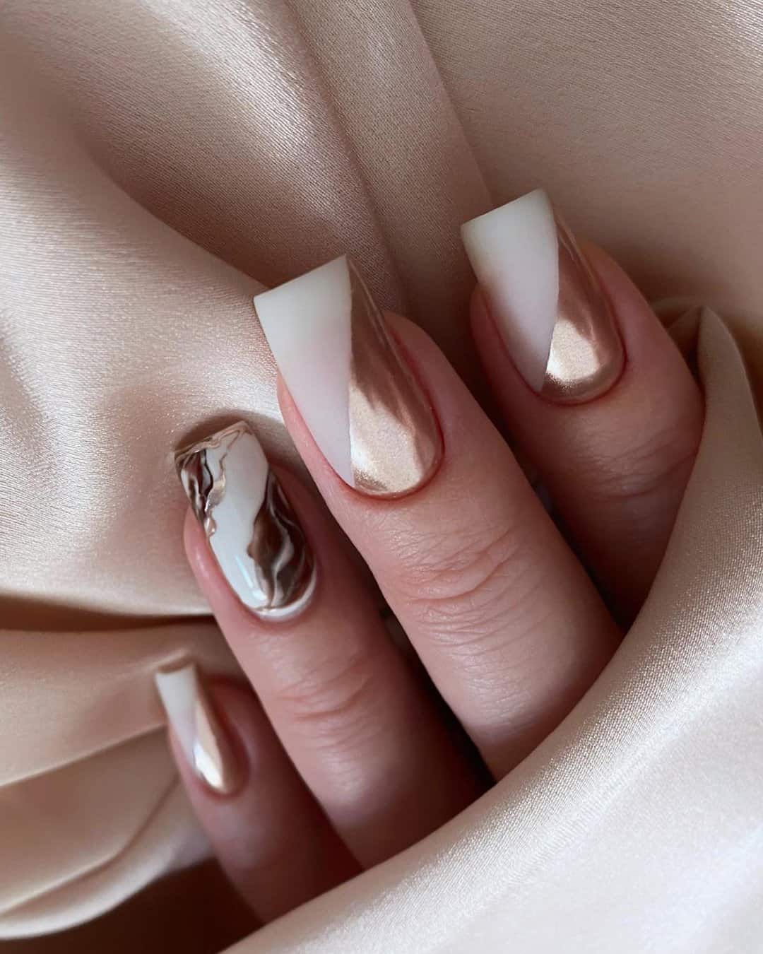 Wedding Nails with Glitter