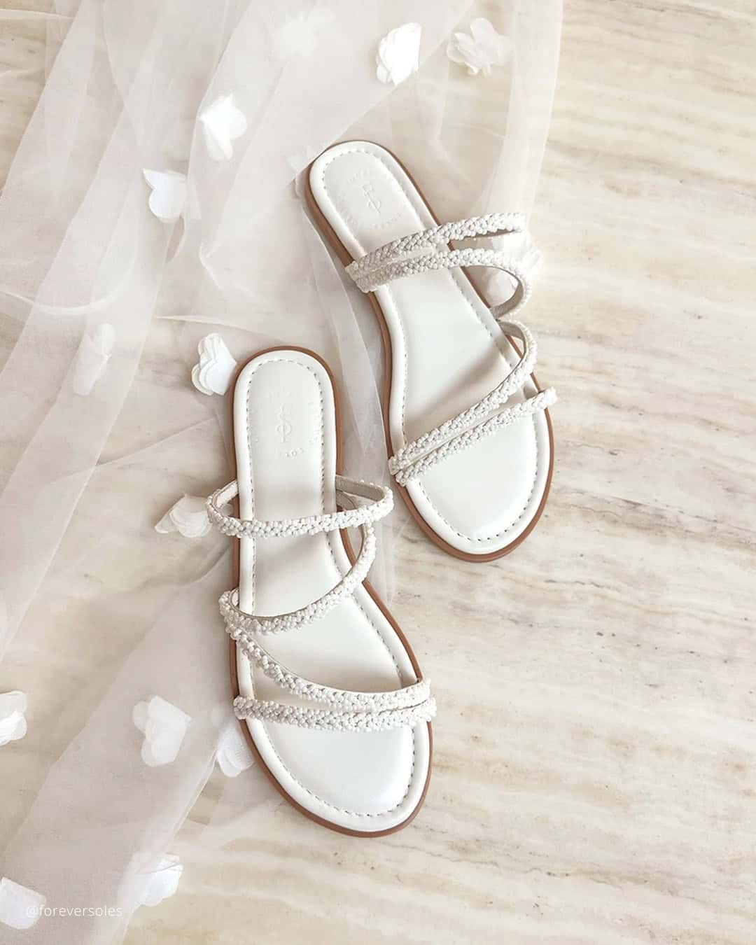 White Wedding Sandals