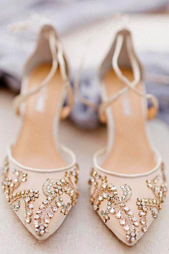 Hand-Beaded Wedding Shoes For Women