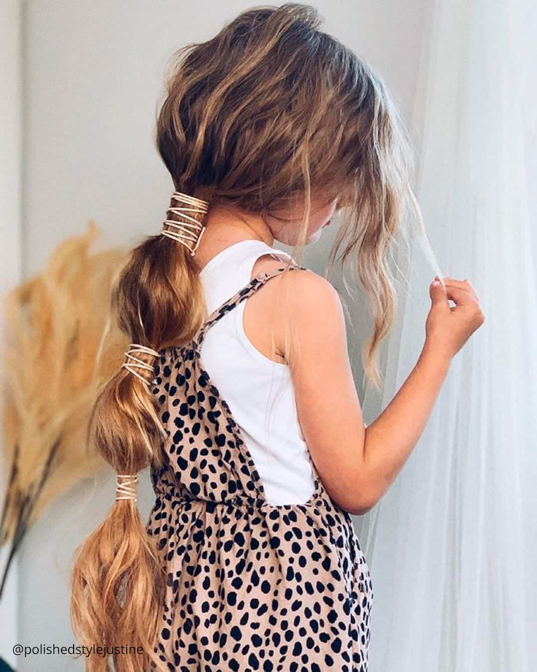 Trendy Ponytail Wedding Flower Girl Hairstyles