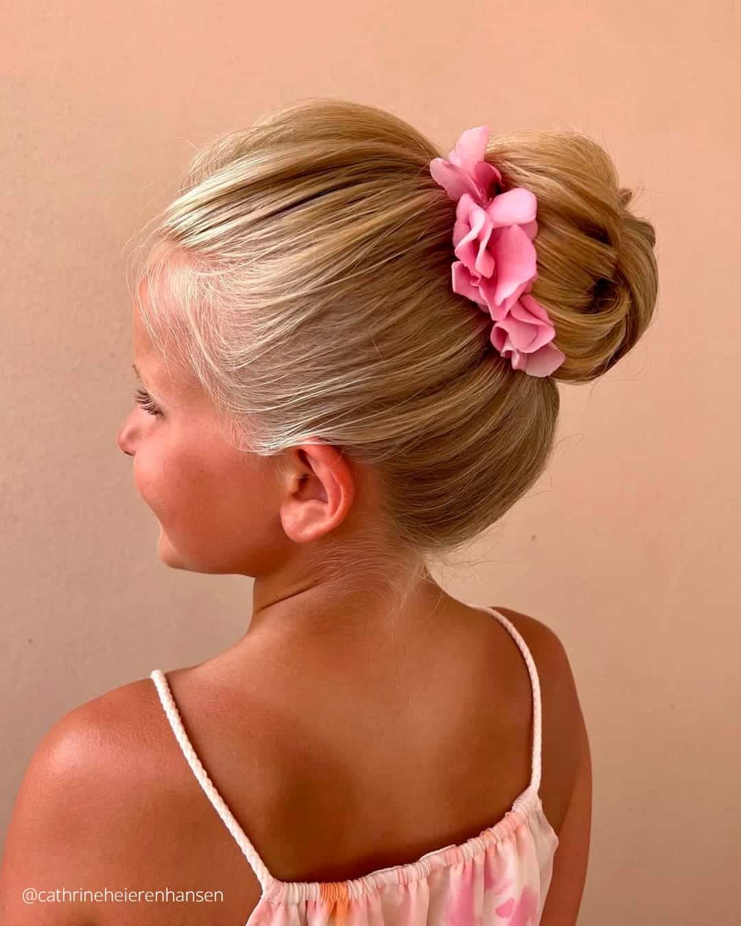Bun Flower Girl Hair Updo