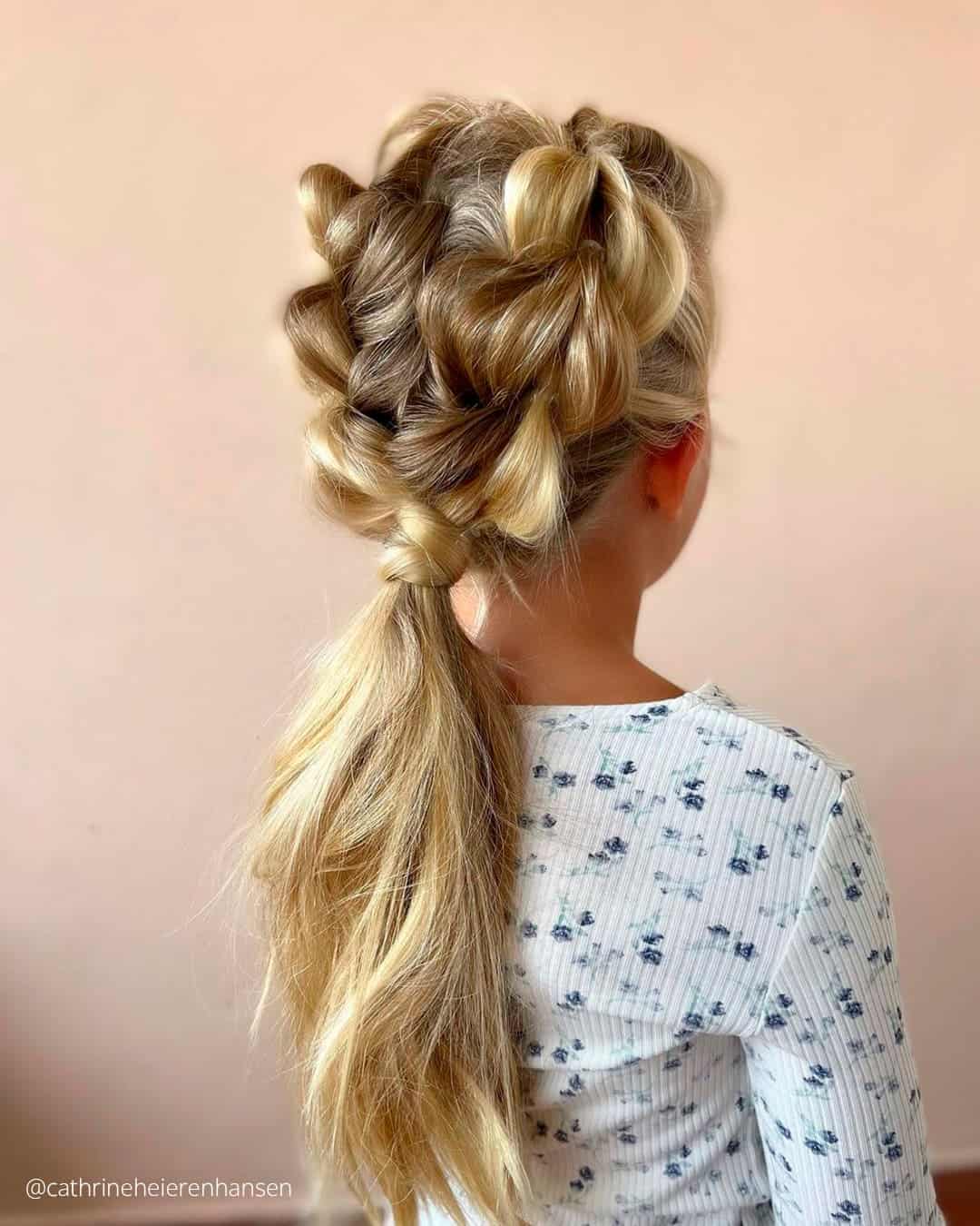 Trendy Ponytail Wedding Flower Girl Hairstyles