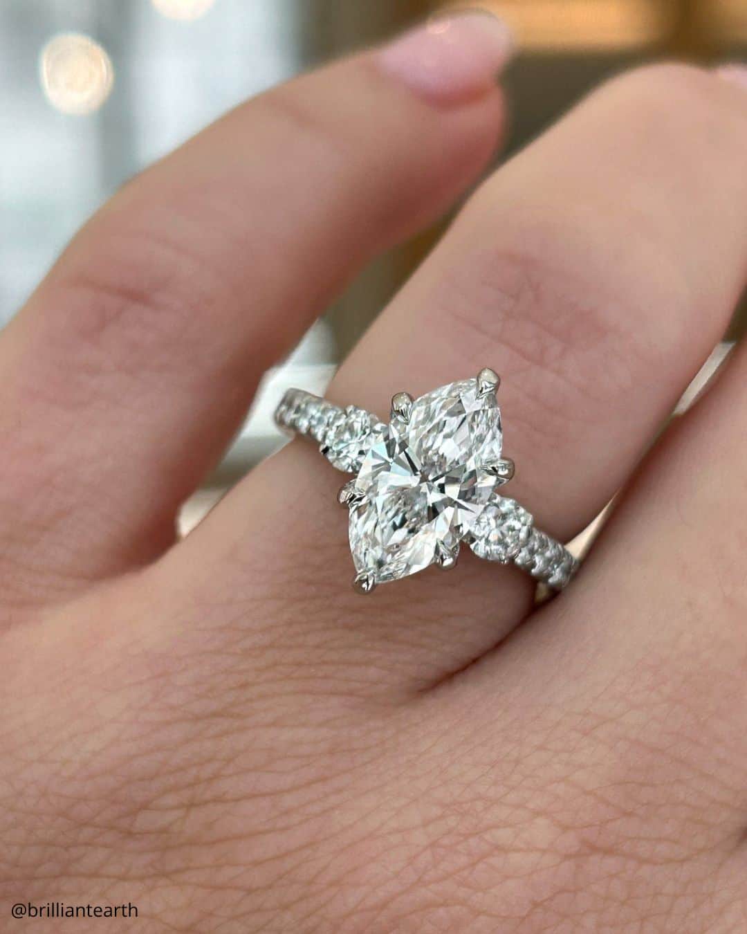 Stone White Gold Engagement Rings