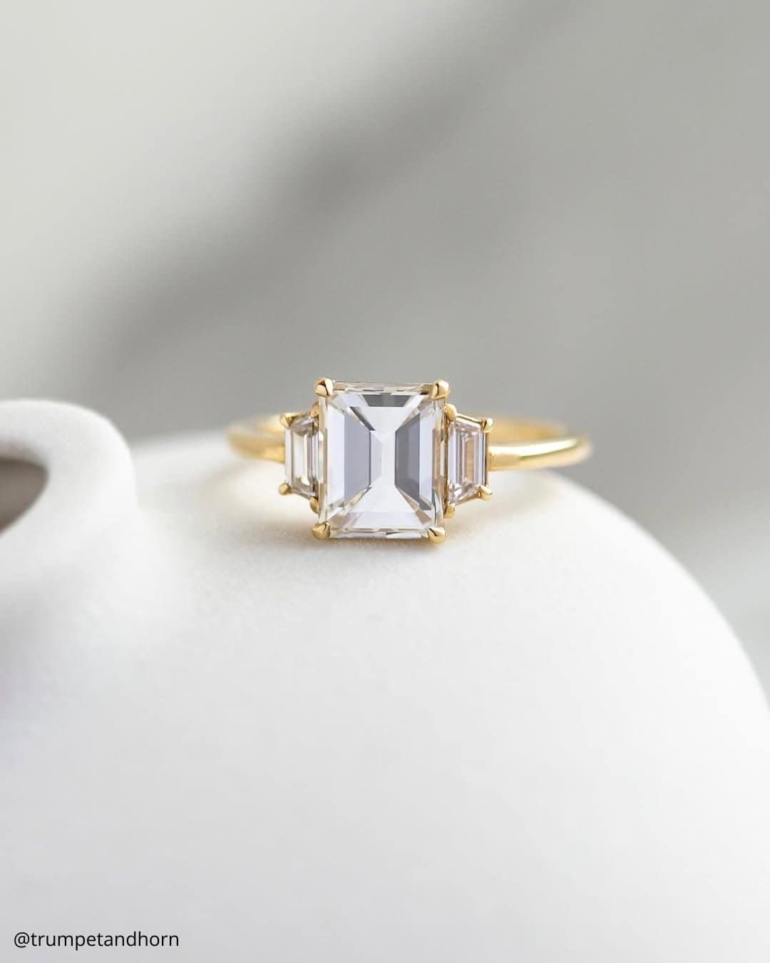 Stone Yellow Gold Engagement Rings