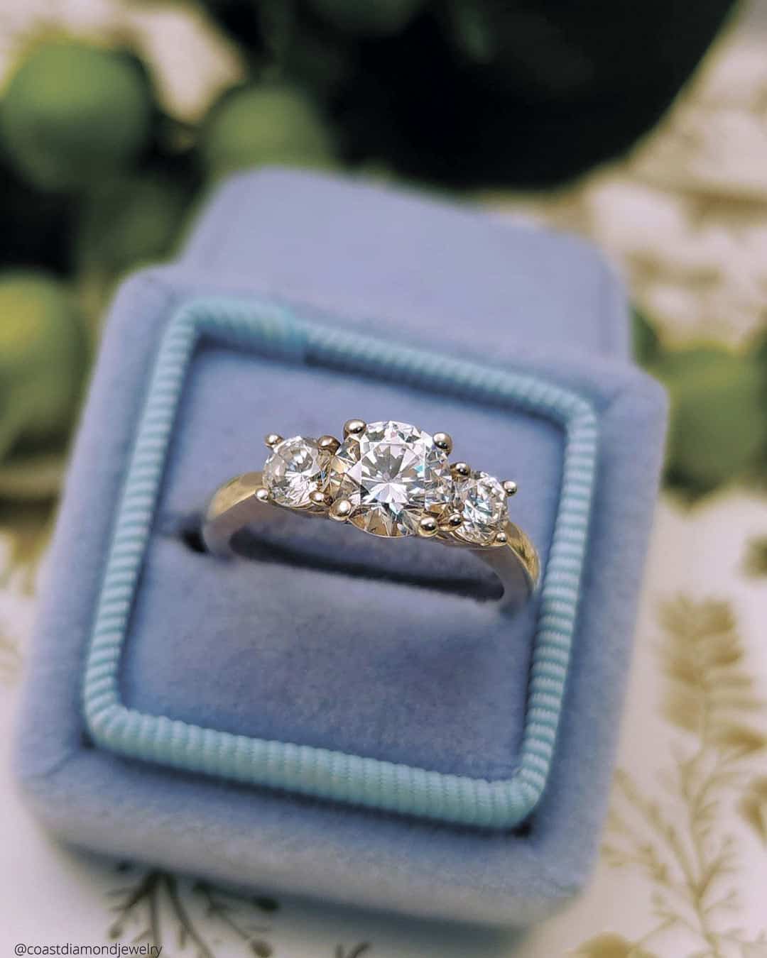 Stone Rose Gold Engagement Rings