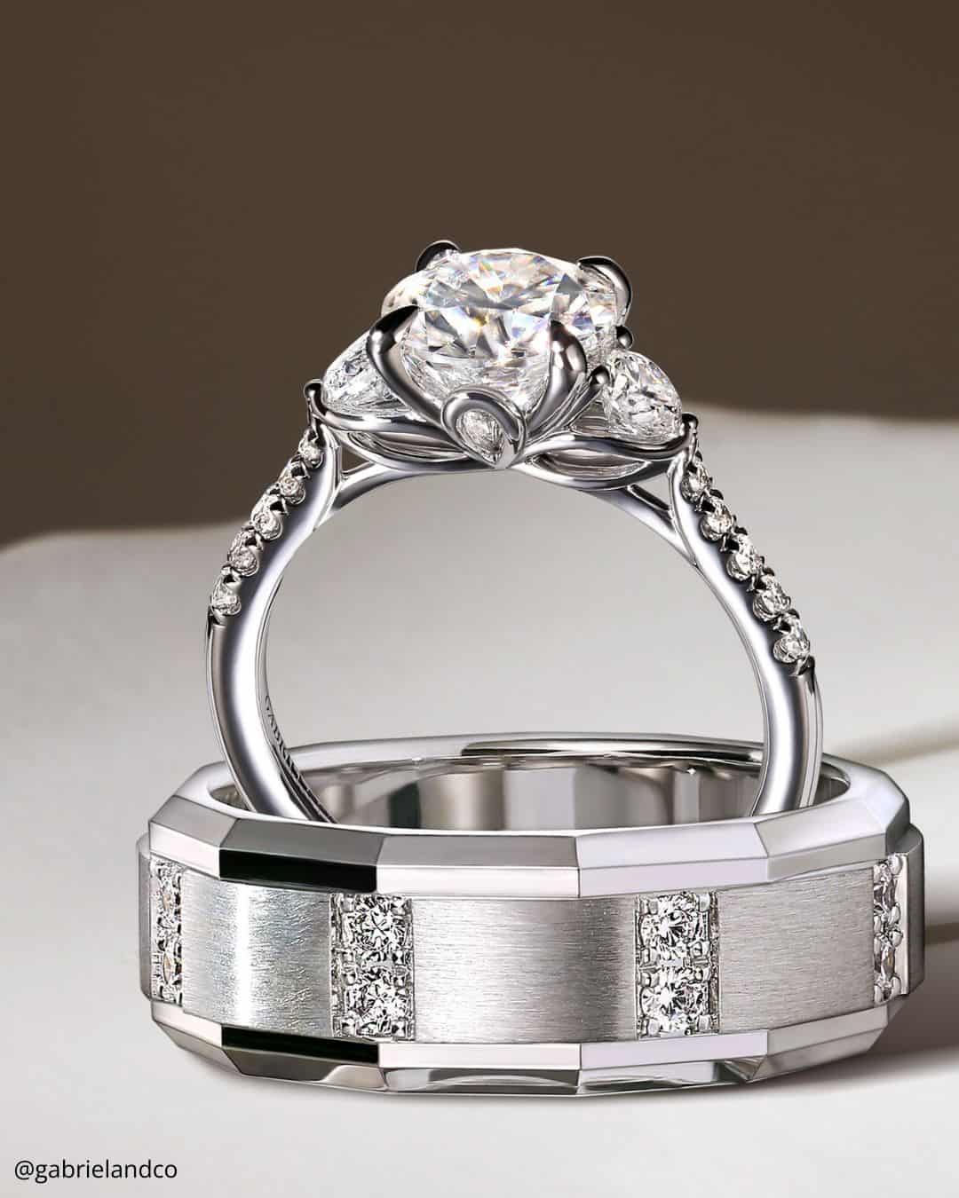 Stone White Gold Engagement Rings