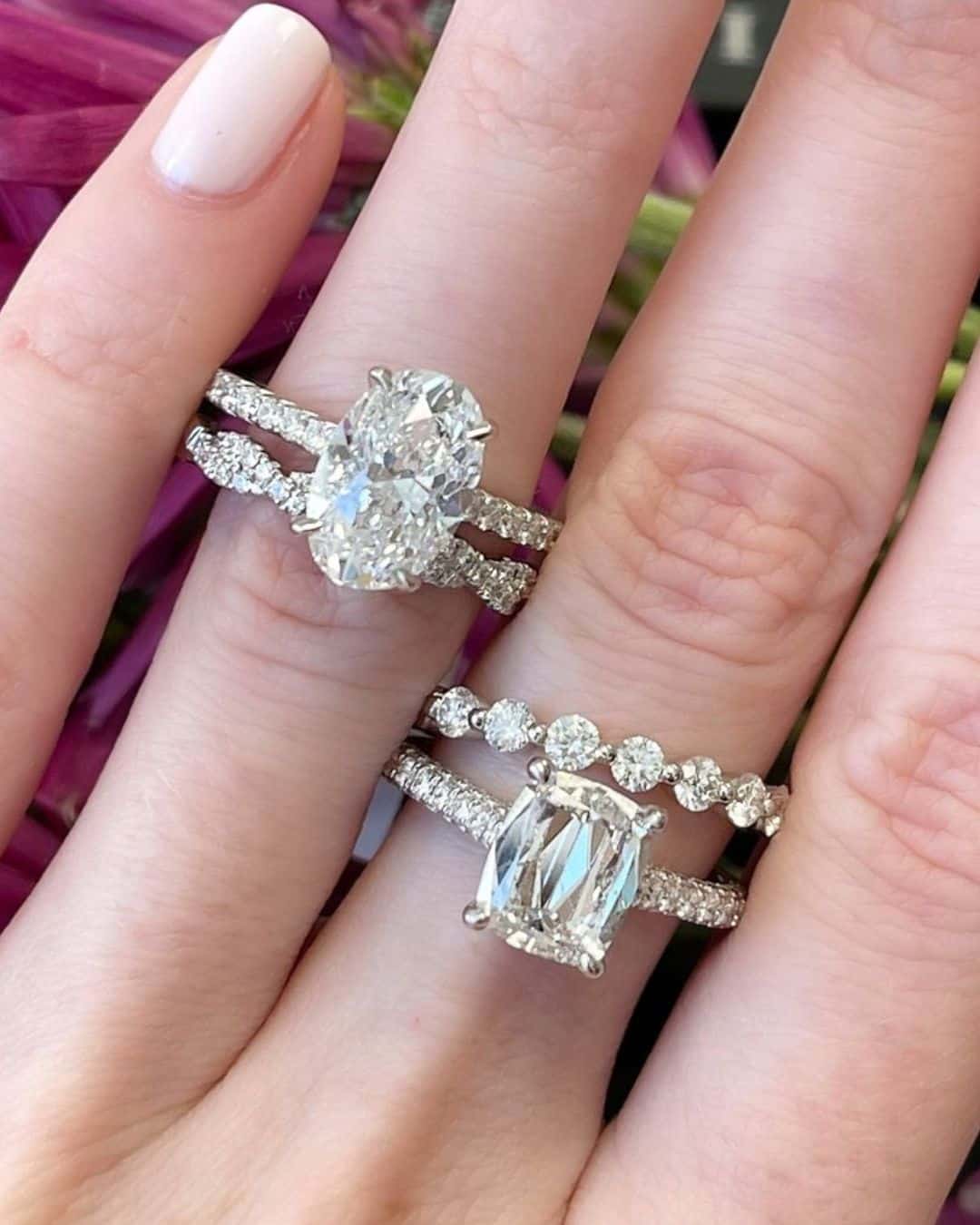Floral-Inspired Vintage Wedding Rings