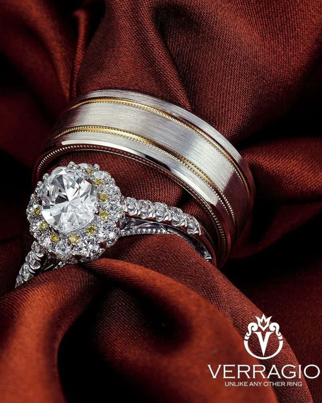 Art-Deco Wedding Rings