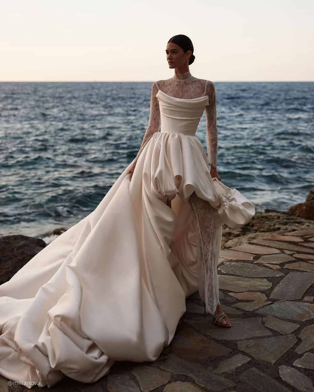High Low Wedding Dresses With Sleeves