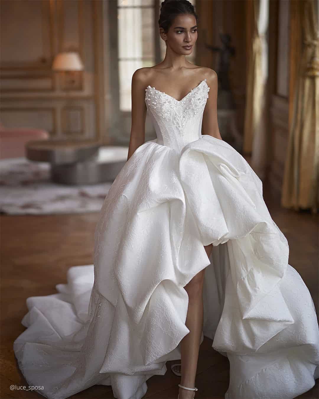 Bubble Hem High Low Dresses — Trend