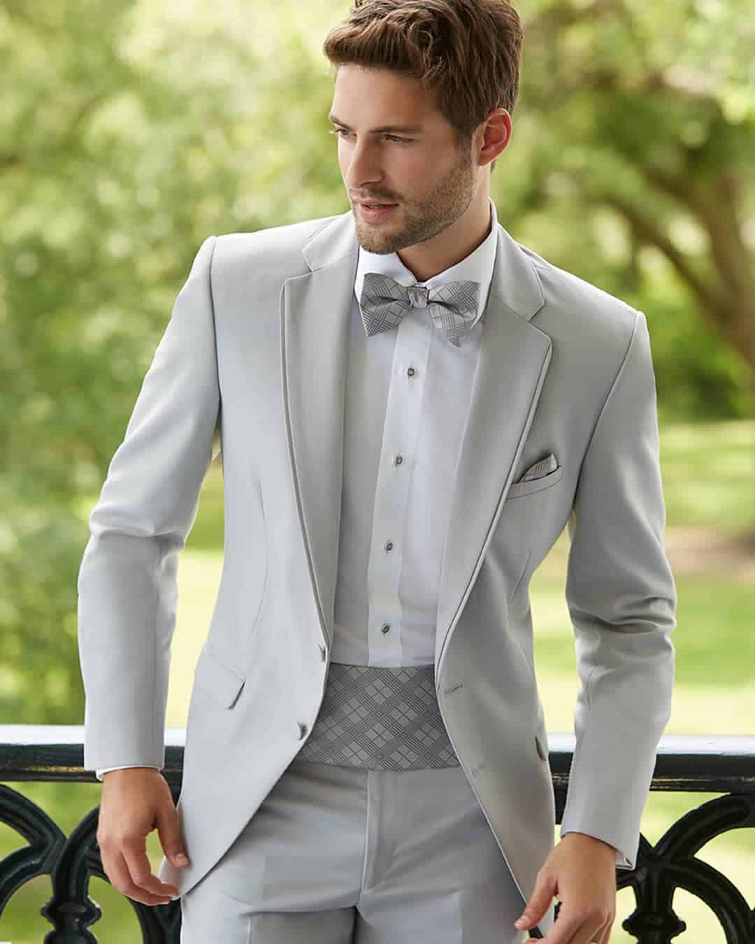Grey Groomsmen Wedding Attire