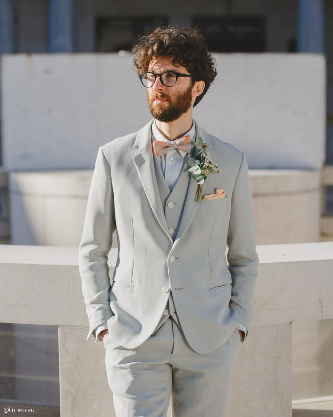 Grey Groomsmen Wedding Attire